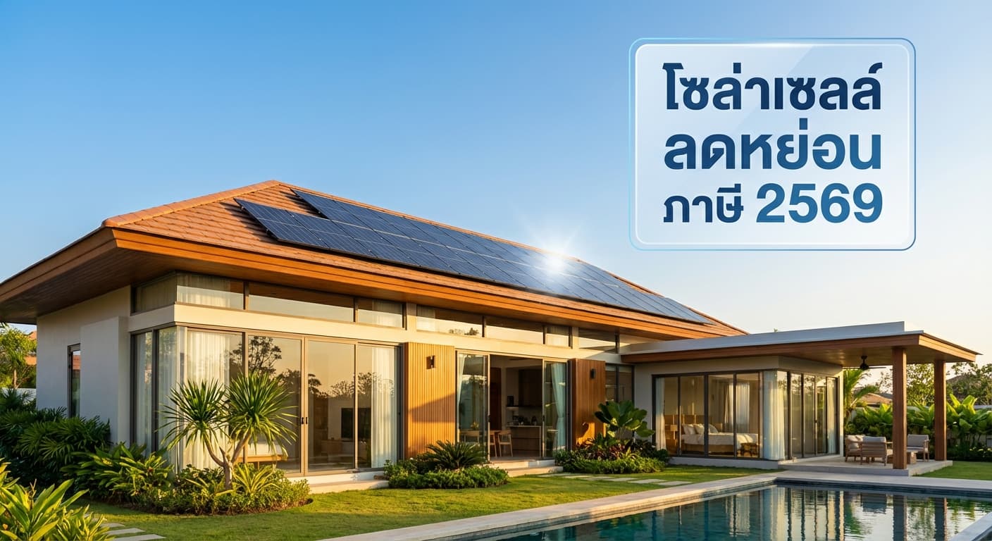 โซล่าเซลล์ ลดหย่อน ภาษี 2569 ติดตั้งกับ เอนีเทค สระบุรี คุ้มค่า ลดค่าไฟถาวร